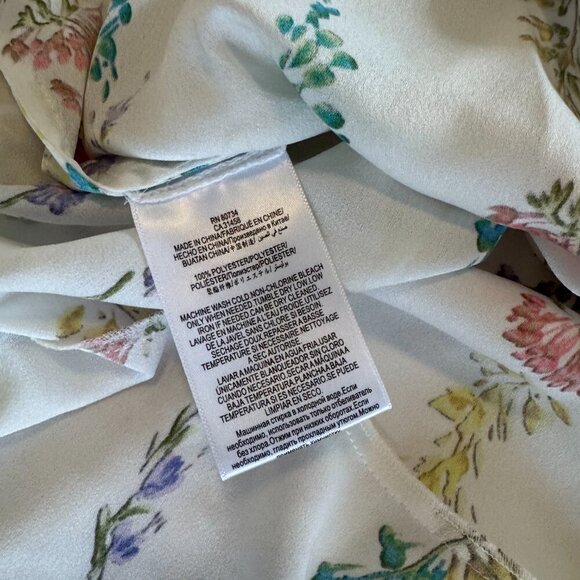 BCBGMaxAzria Floral Ruffle Top - Picture 8 of 10